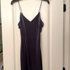 Akira Chicago Bodycon Grey Velvet Dress